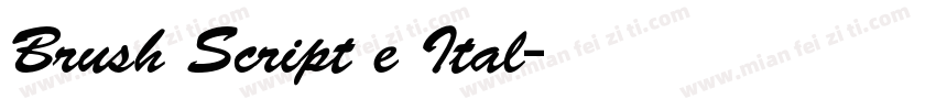 Brush Script e Ital字体转换